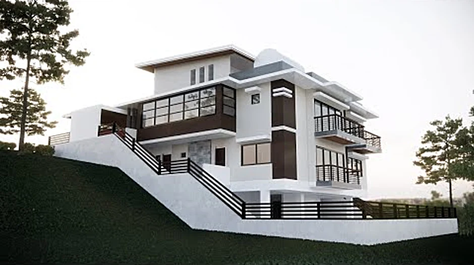 House design on a slope