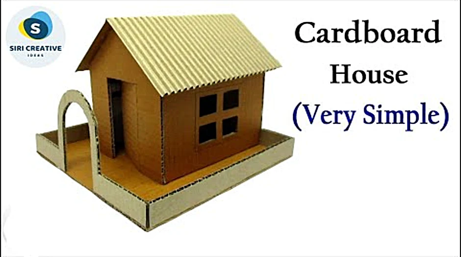 House model in cardboard