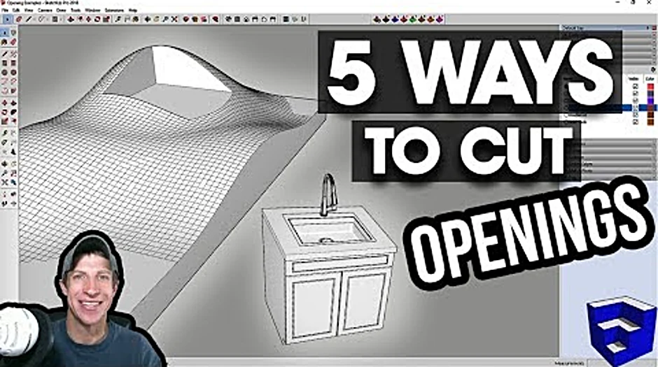 How to make hole sketchup