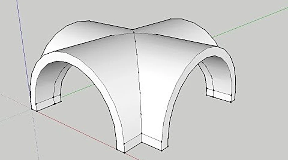 How to model vault in sketchup