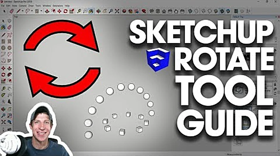 How to rotate things in sketchup